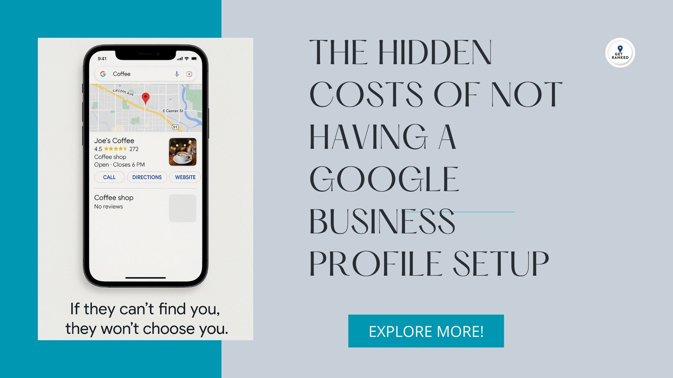 Get Ranked Feature Image The Hidden Costs of NOT Having a Google Business Profile Setup